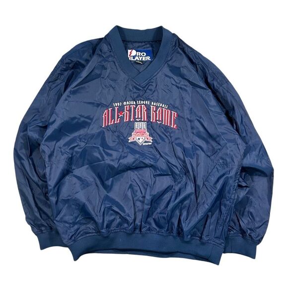 Vintage 1997 MLB All Star Game Windbreaker Crewneck Sweatshirt - Picture 1 of 4